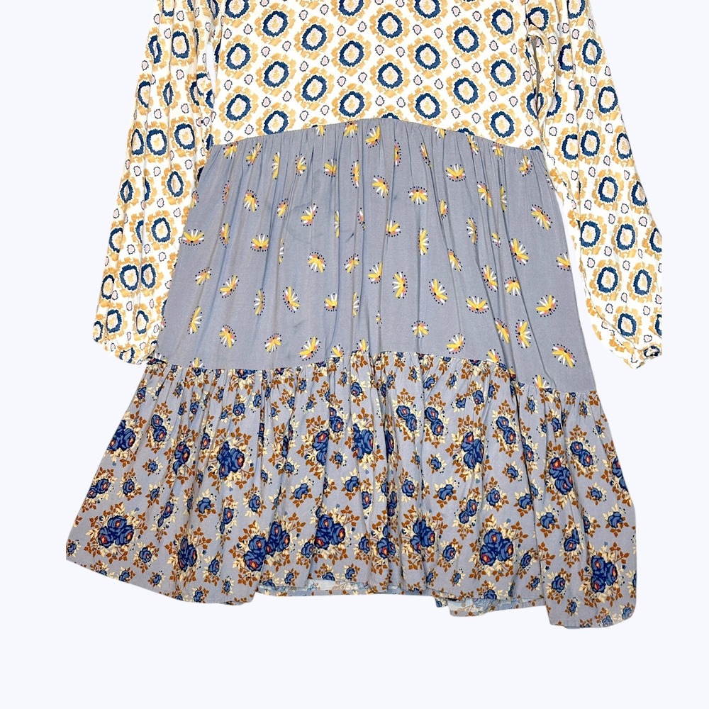 Matilda‎ Jane Womens Tiered Dress Size M Patchwork Boho Easter Babydoll Prairie - Picture 3 of 7